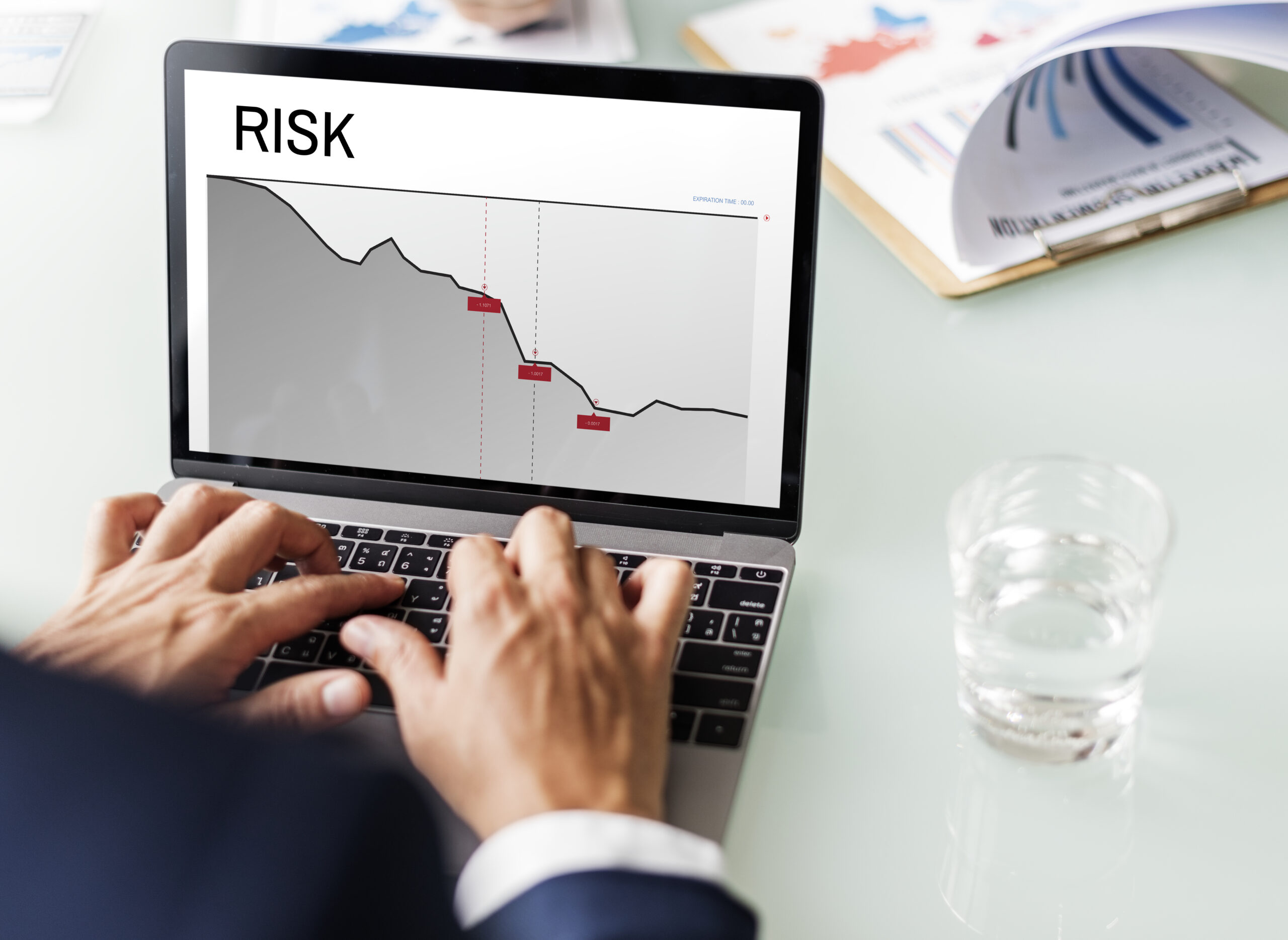 Graph Business Financial Investment Risk Word -Risk Tolerance in Anti-Money Laundering - global risk assessment.